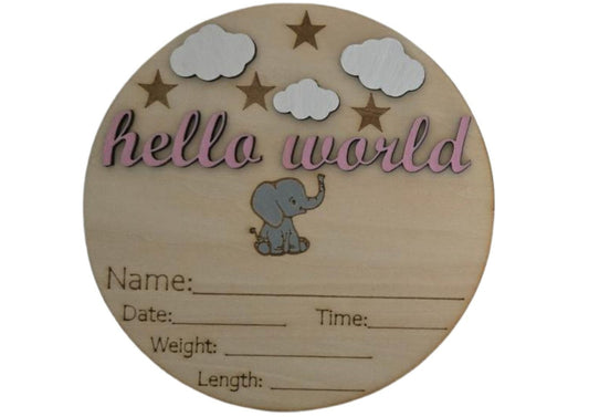 Birth Announcement - Circle